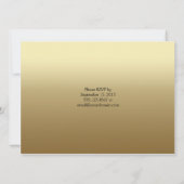 紫の花のゴールド 受付のみ 招待状 (裏面)