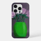 紫の花のスマホケース iPhoneケース (裏面)