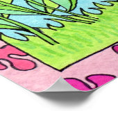 紫の花のバニー ポスター (角)