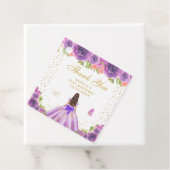 紫の花のプリンセスの誕生日パーティー フェイバータグ (インサイチュ)