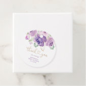 紫の花のベイビーシャワーお礼 フェイバータグ (インサイチュ)