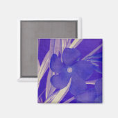 紫の花のマグネット マグネット (正面/裏面)