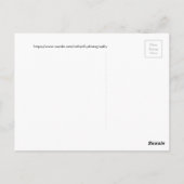 紫の花の上のマラカイトの蝶 ポストカード (裏面)