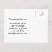 紫の花の住所の変更 案内ポストカード (裏面)