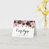 紫の花の写真　あなたは私のフラワーガールになってくれる？ カード (黄色い花)