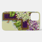 紫の花の十字架 Case-Mate iPhoneケース (裏面 (横))
