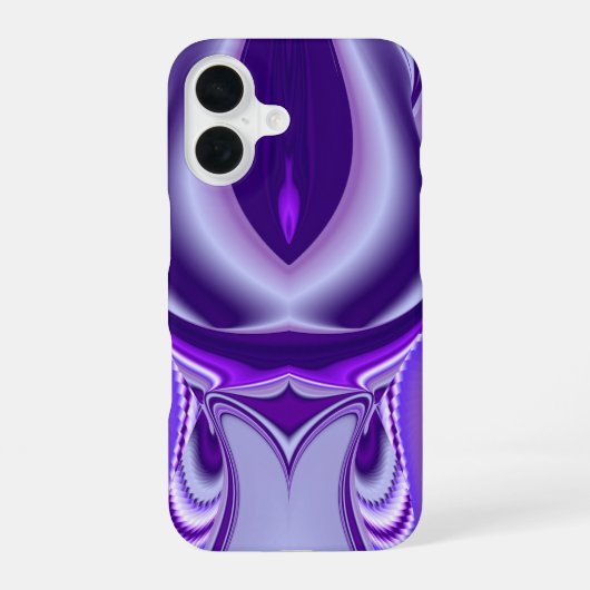 紫の花の夢 iPhone 16ケース (裏面)