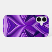 紫の花の夢 iPhone 16ケース (裏面横)