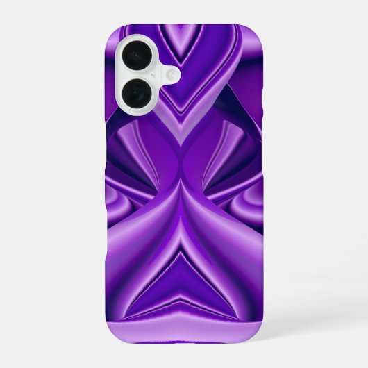 紫の花の夢 iPhone 16ケース (裏面)