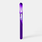 紫の花の夢 iPhone 16ケース (左側面)