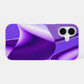 紫の花の夢 iPhone 16ケース (裏面横)