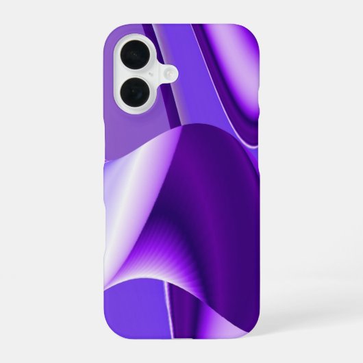 紫の花の夢 iPhone 16ケース (裏面)