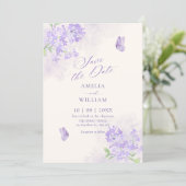 紫の花の庭の結婚式 セーブザデート (スタンド正面)