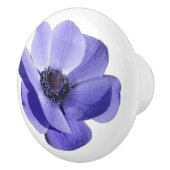 紫の花の引出しキャビネットノブプル セラミックノブ (右)