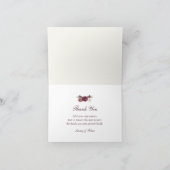 紫の花の感謝カード サンキューカード (内部)