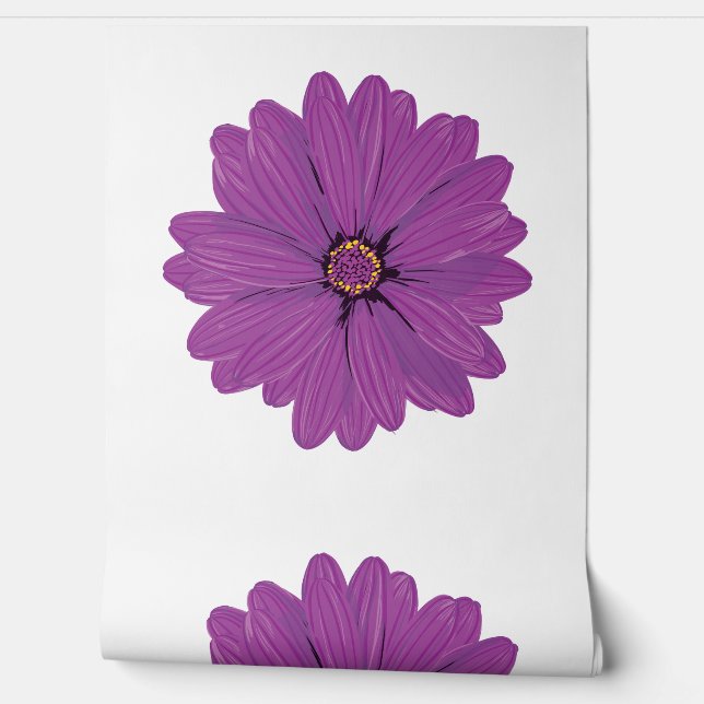 紫の花の水彩画 壁紙 (ほどく)