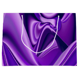 紫の花の虹の夢 ラージペーパーバッグ