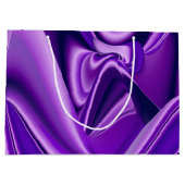 紫の花の虹の夢 ラージペーパーバッグ (裏面)