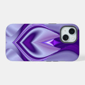 紫の花の虹の夢 iPhone 15ケース (裏面横)