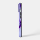 紫の花の虹の夢 iPhone 15ケース (左側面)