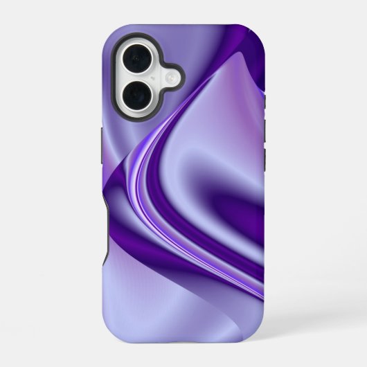 紫の花の虹の夢 iPhone 16ケース (裏面)
