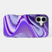 紫の花の虹の夢 iPhone 16ケース (裏面横)