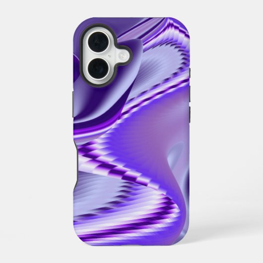 紫の花の虹の夢 iPhone 16ケース (裏面)