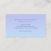 紫の花の青いグラデーシモダンョン 名刺 (裏面)