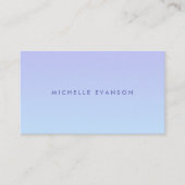 紫の花の青いグラデーシモダンョン 名刺 (正面)