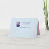 紫の花の「私のスイートハートになって」カード カード (裏面)