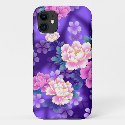 紫の花のiPhoneケース Case-Mate iPhoneケース (裏面)
