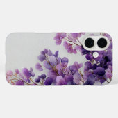 紫の花のiPhoneケース Case-Mate iPhoneケース (裏面 (横))
