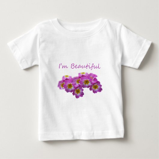 紫の花は私は美しい ベビーTシャツ (正面)