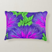 紫の花びらアクセント枕 アクセントクッション (裏面)