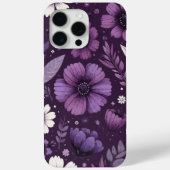 紫の花びらパターン Case-Mate iPhoneケース (裏面)