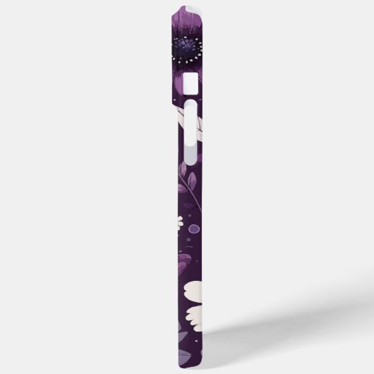 紫の花びらパターン Case-Mate iPhoneケース (裏面 / 左)