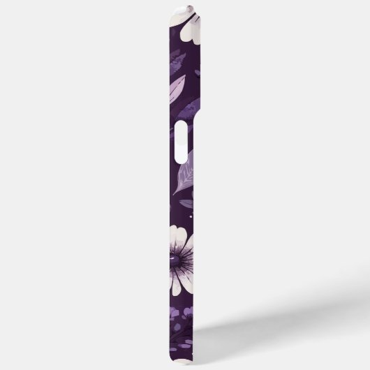 紫の花びらパターン Case-Mate iPhoneケース (裏面 / 右)