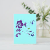 紫の花びら ポストカード (スタンド正面)