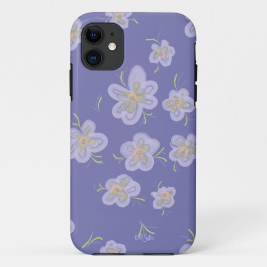 紫の花びら Case-Mate iPhoneケース (裏面)