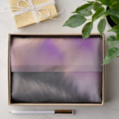 紫の花を咲かせた灰色のオオカミ 薄葉紙 (ギフト)