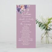 紫の花を結婚式 プログラム (スタンド正面)