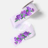 紫の花サテンリボン サテンリボン (裏面)