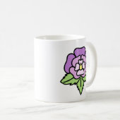 紫の花マグ コーヒーマグカップ (正面右)