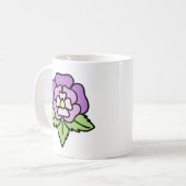 紫の花マグ コーヒーマグカップ (正面左)