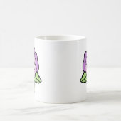 紫の花マグ コーヒーマグカップ (中央)