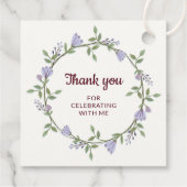 紫の花リース第一聖餐式 フェイバータグ (裏面)