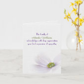 紫の花悔やみや弔慰有難う家族から カード (黄色い花)