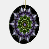 紫の花曼荼羅カレイドスコープアート セラミックオーナメント (右)
