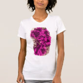 紫の花束バラ水色 Tシャツ (正面)