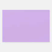 紫の花柄包装紙 フラットシート 3枚セット ラッピングペーパーシート (正面3)